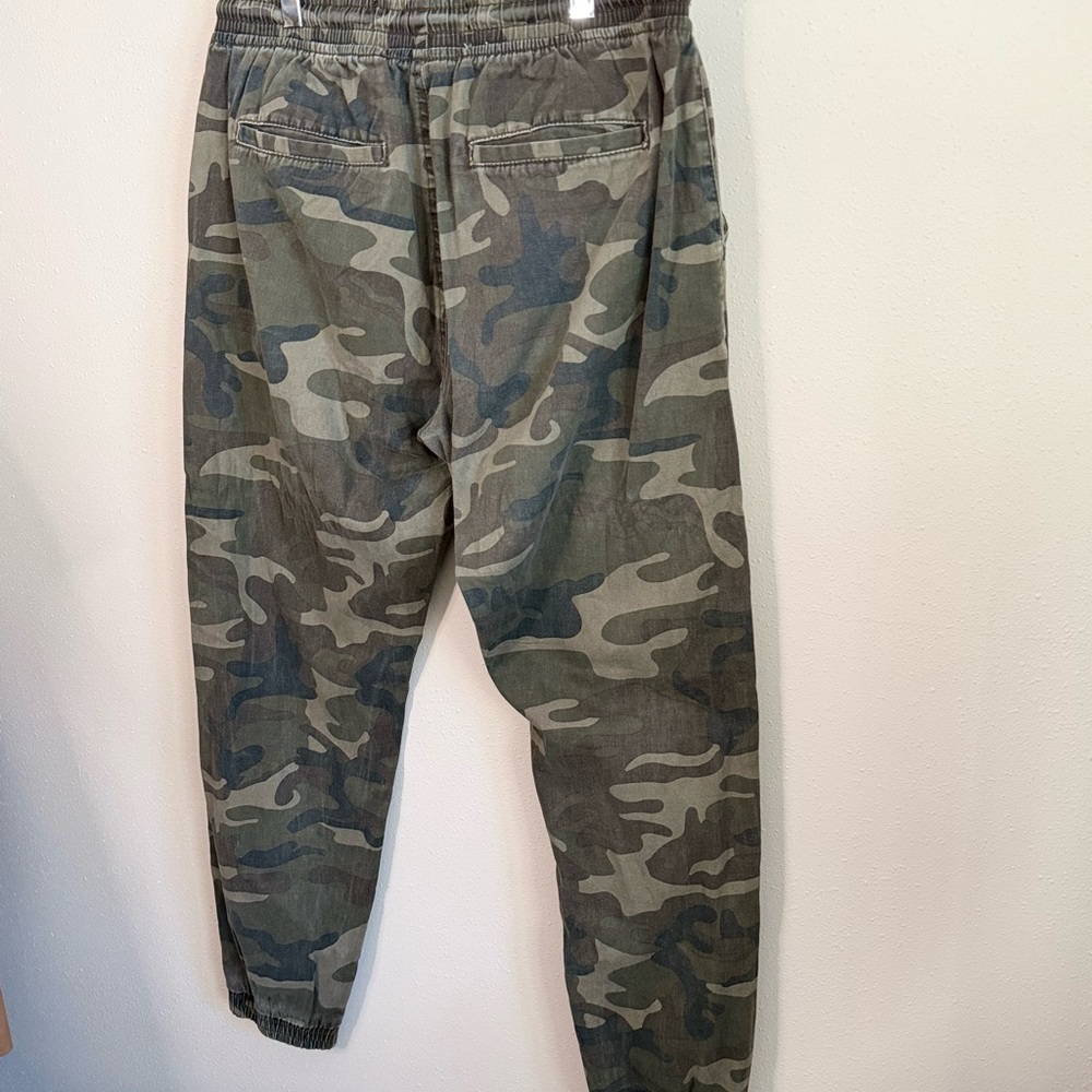 Camo Jogger Pants Women’s Large Green Military Print Drawstring Joggers - Picture 8 of 11